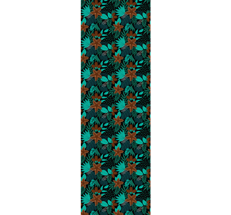 Papel de parede natureza motivo de folha tropical - TenStickers