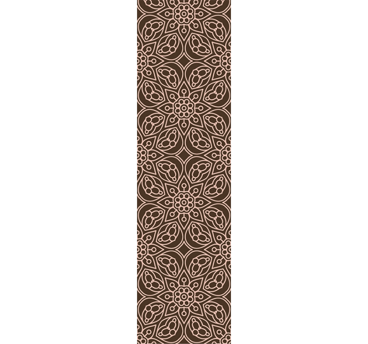 papel de parede floral padrão de simetria floral - TenStickers