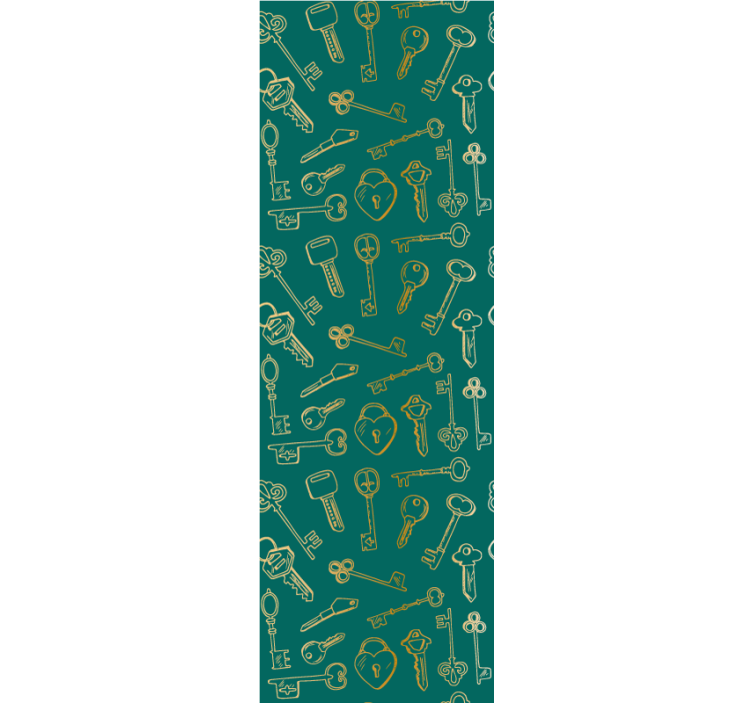papel de parede ornamental padrões de chave vintage - TenStickers