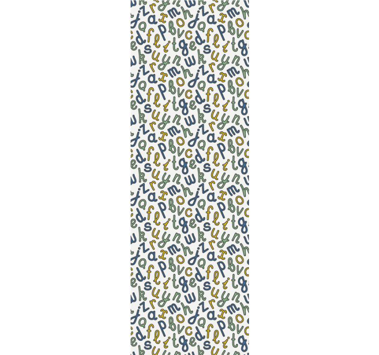 papel de parede com escritas Alfabeto colorido - TenStickers