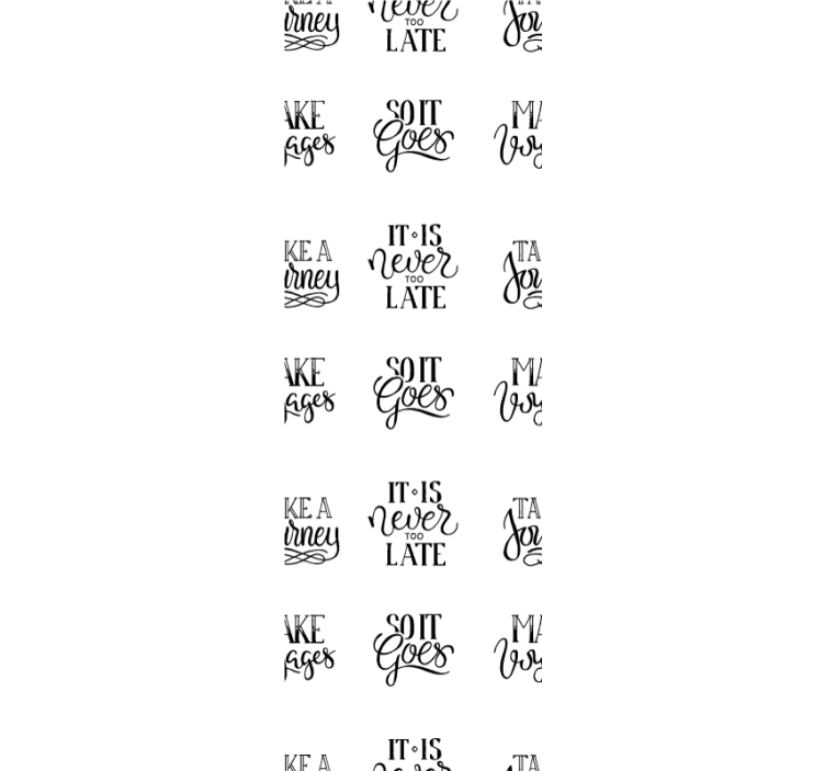 papel de parede para quarto Padrão de script motivacional - TenStickers