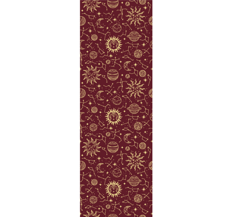 papel de parede estrelas Padrão de estrela vermelha - TenStickers