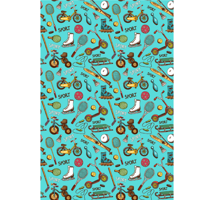 papel de parede para quarto feminino jovem ícones de esportes - TenStickers