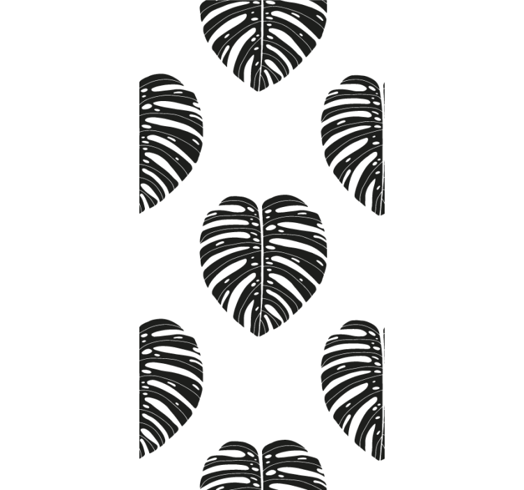Papel de parede folhas padrão de folha monstera - TenStickers