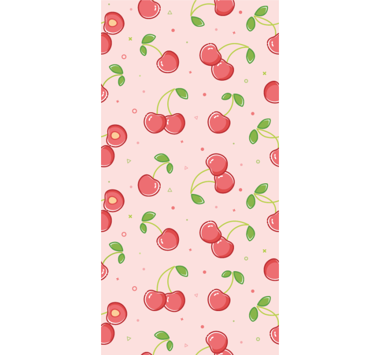 papel de parede infantil Cerejas rosa - TenStickers