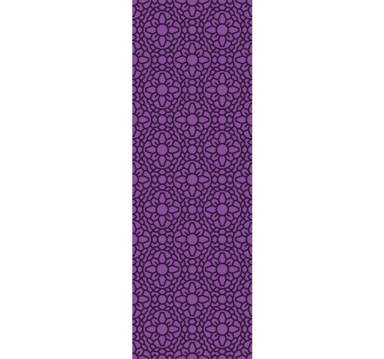 papel de parede círculos e bolinhas Flores de círculo roxo - TenStickers