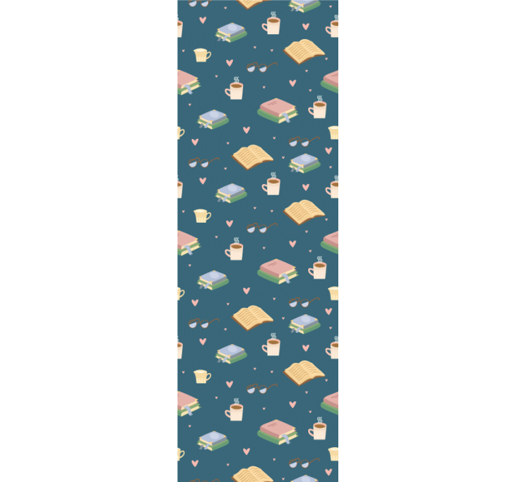 papel de parede moderno Livros de chá e café - TenStickers