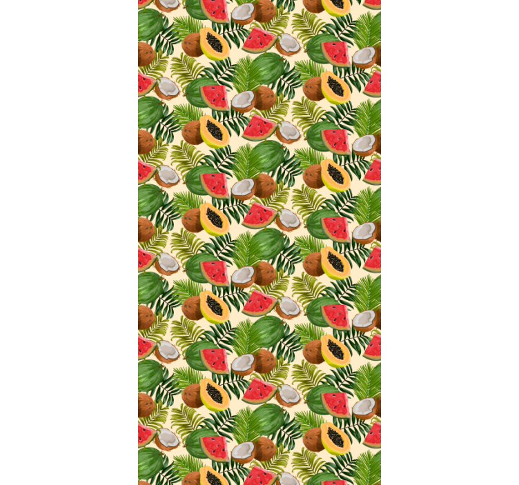 Papel de parede natureza festa de frutas tropicais - TenStickers