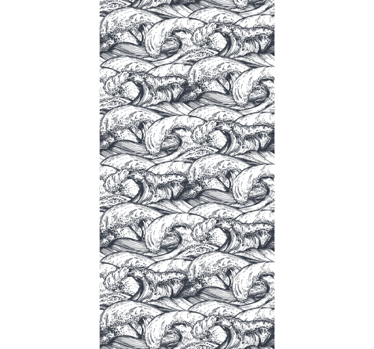 Papel de parede natureza padrão de ondas do oceano - TenStickers