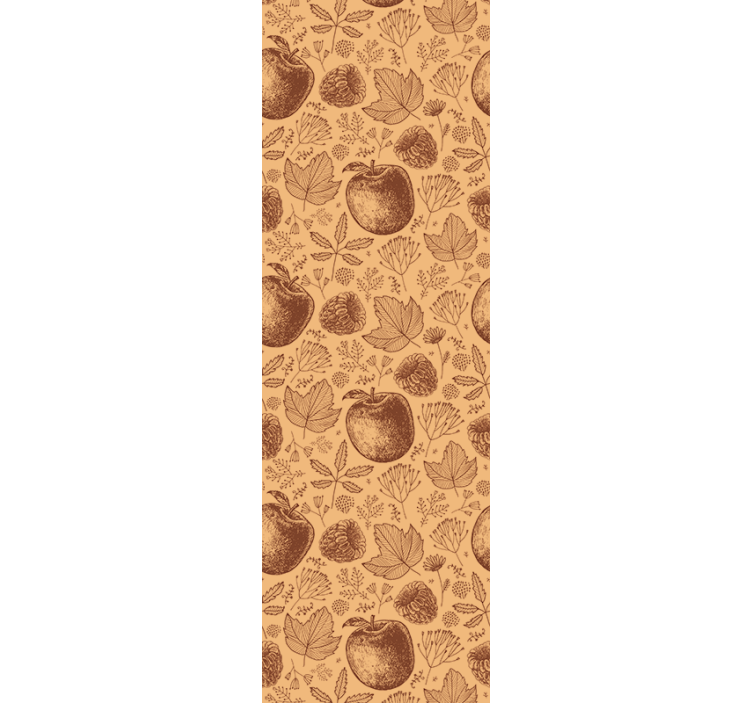 Papel de parede natureza padrão de folhagem outonal - TenStickers