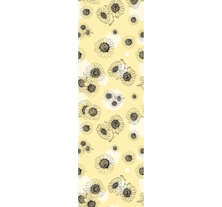 papel de parede floral Margaridas sem costura desenhado à mão pad - TenStickers