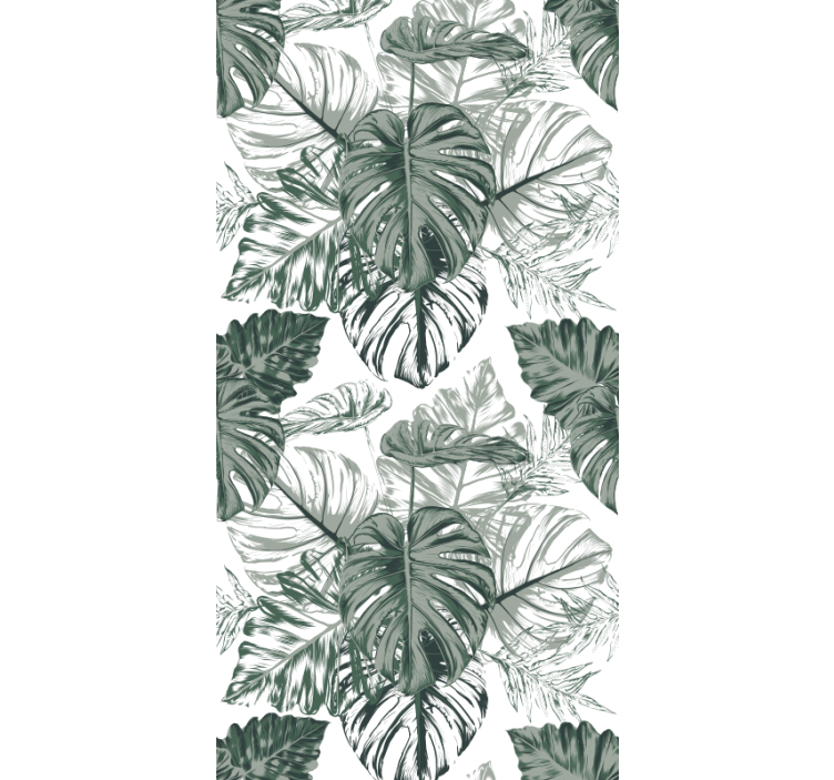 papel de parede floral Folhas de monstera abstrato - TenStickers