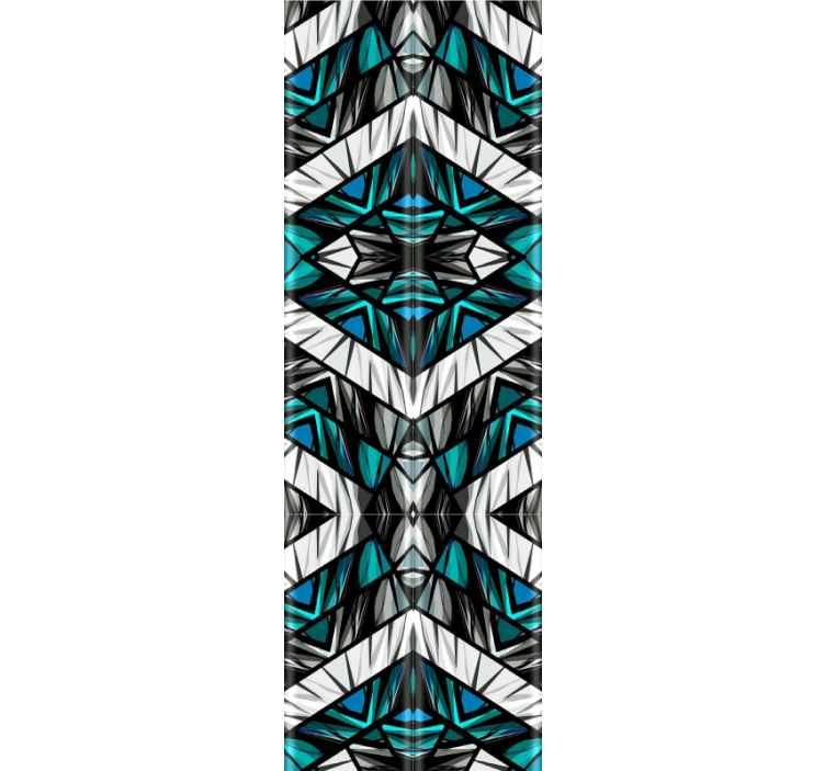 papel de parede artistíco Grafite preto, azul e branco legal - TenStickers