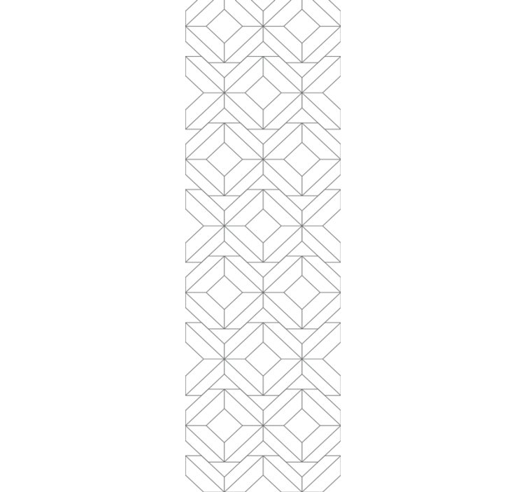 Papel de parede gabinete Padrão geométrico branco - TenStickers
