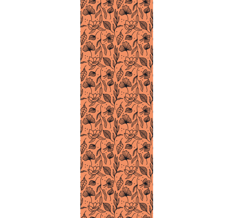 papel de parede flores interior com padrão floral - TenStickers