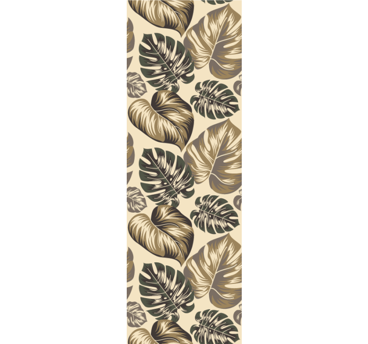 Papel de parede folhas folhagem monocromática - TenStickers