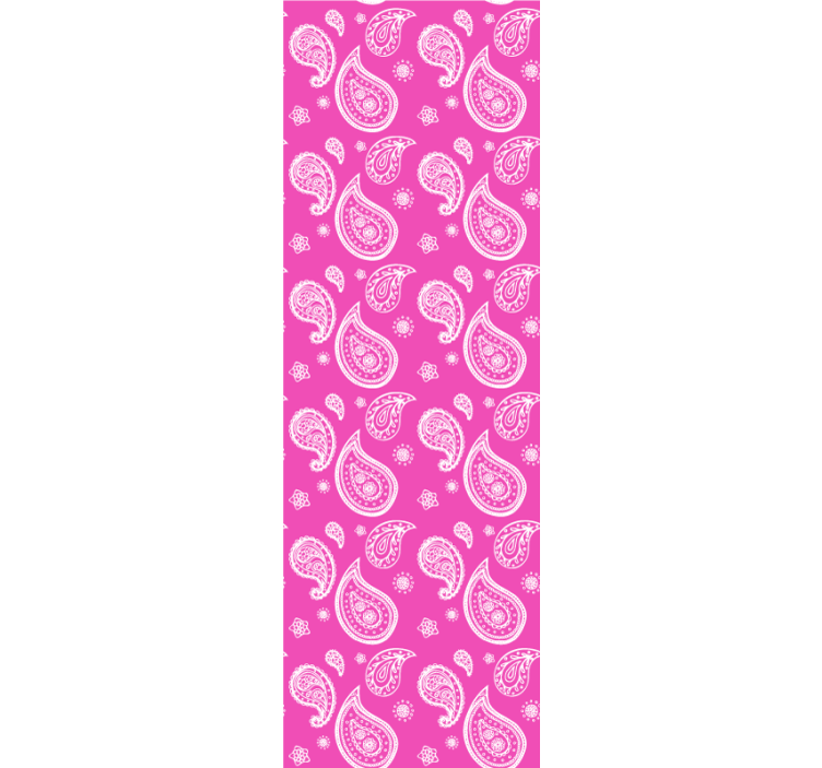 papel de parede floral Paisley rosa intenso - TenStickers