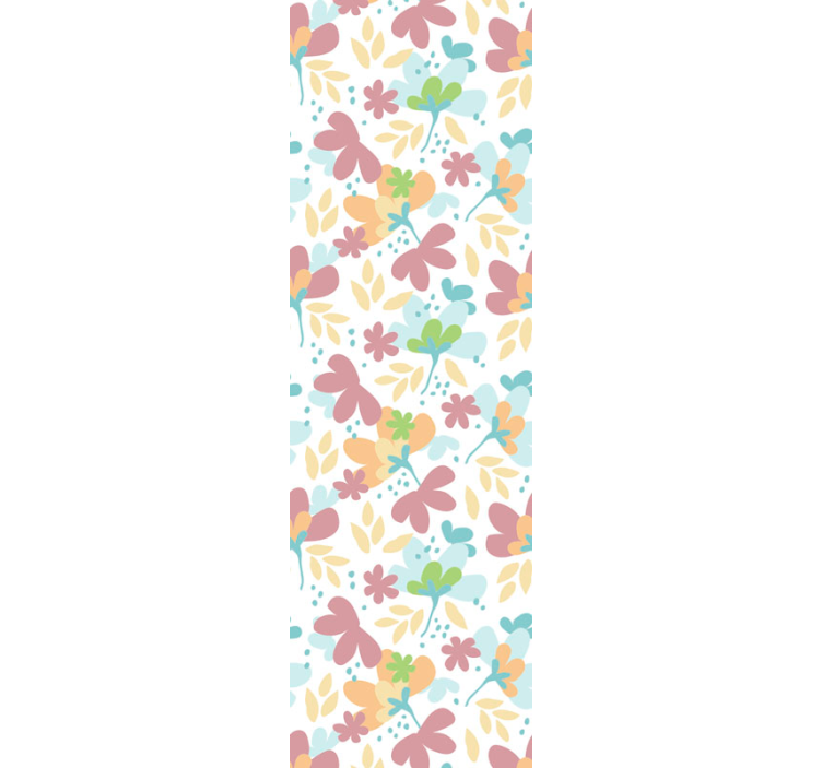 papel de parede flores decoração com padrão floral - TenStickers