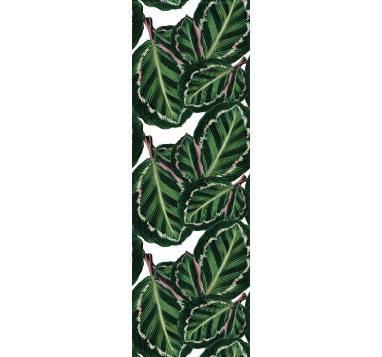 papel de parede floral Padrão de maranta - TenStickers