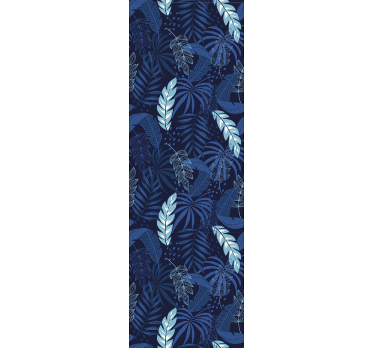 papel de parede floral Maranta azul e pantera - TenStickers