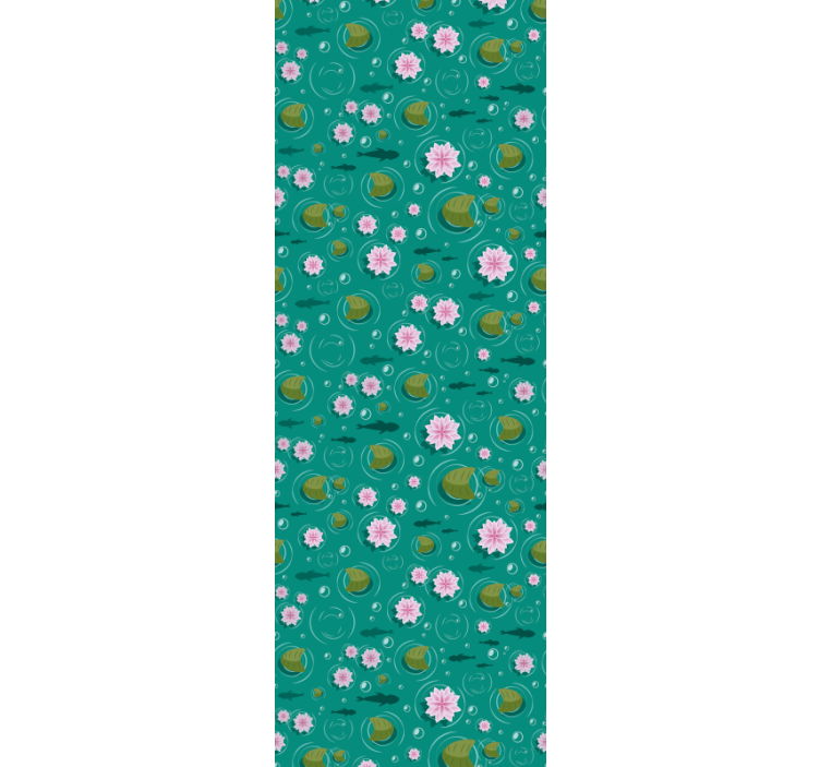 papel de parede floral Desenho de lótus - TenStickers