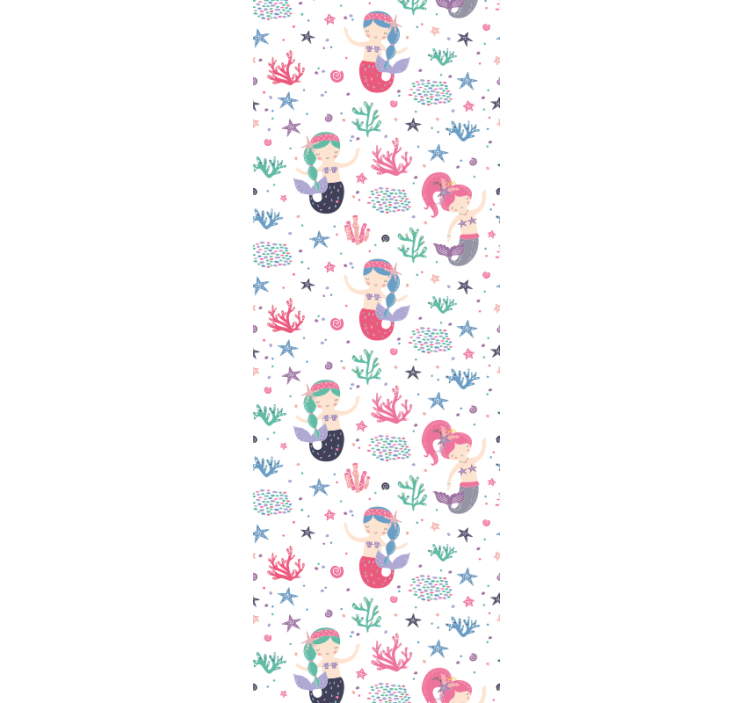 papel de parede infantil aventura submarina das sereias - TenStickers