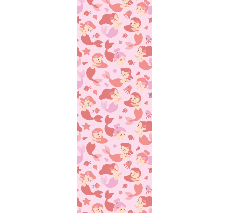 papel de parede animais motivo divertido de sereia - TenStickers