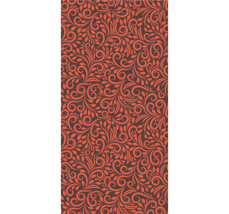 papel de parede natureza Plantas vermelhas verticais - TenStickers