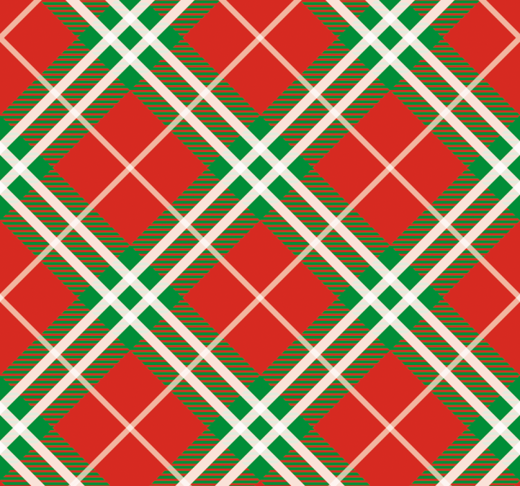papel de parede clássico Tartan escocês vermelho e verde - TenStickers
