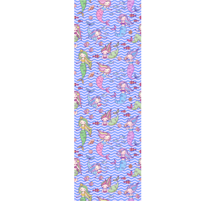 papel de parede infantil imagens de sereia - TenStickers