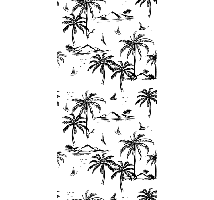papel de parede selva cenário de ilha tropical - TenStickers
