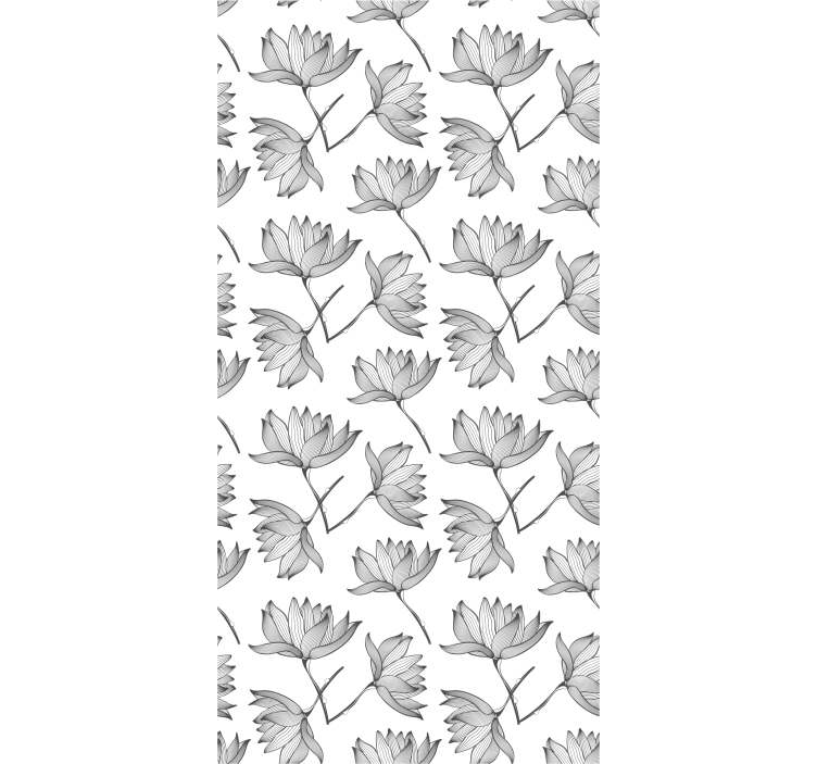 papel de parede flores esboços botânicos - TenStickers
