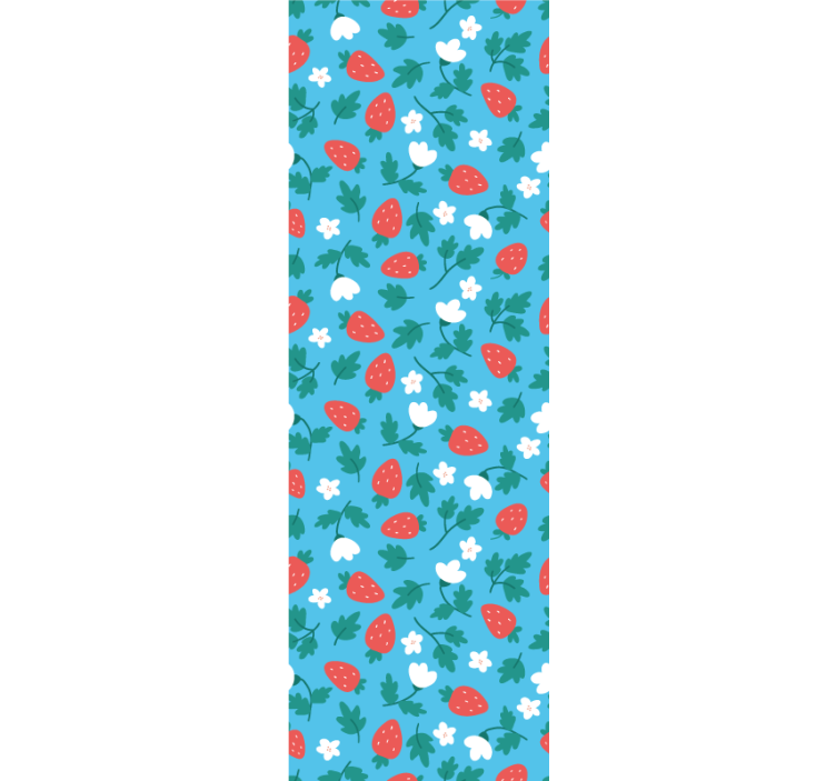 Papel de parede natureza flores de morango - TenStickers