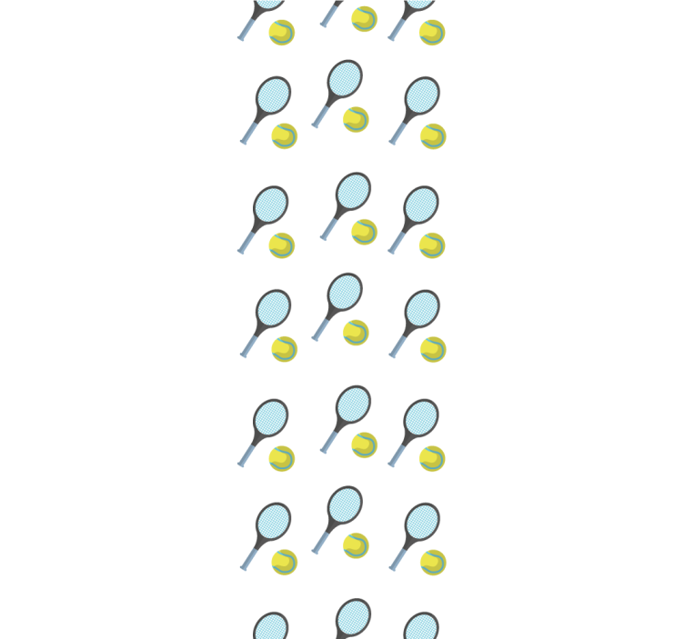 papel de parede casamento Raquete e bola verde - TenStickers