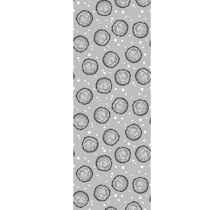 papel de parede cinzento rosetas pontilhadas - TenStickers