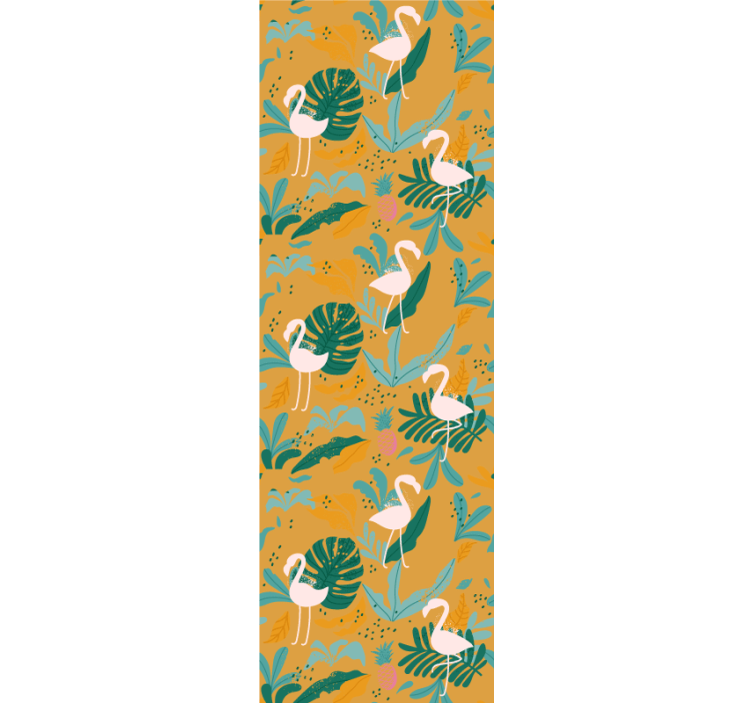 papel de parede animais flamingo tropical - TenStickers