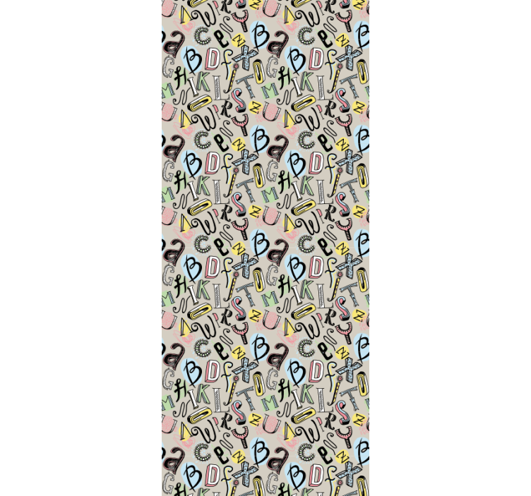 papel de parede infantil Alfabeto nórdico - TenStickers