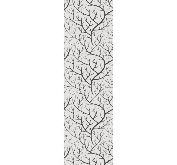 papel de parede árvores Galhos finos cinza com pássaros - TenStickers