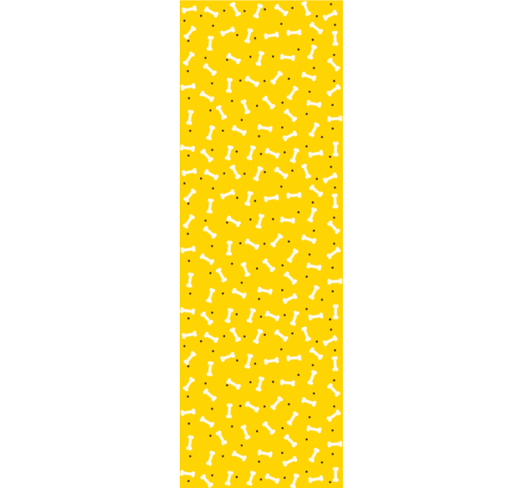 papel de parede para quarto Osso de cão com fundo amarelo - TenStickers