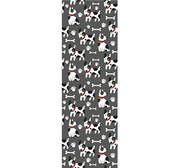 Papel de parede cães ilustração canina brincalhona - TenStickers