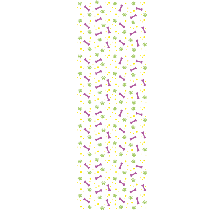 papel de parede para quarto Patas e ossos de cão coloridos - TenStickers