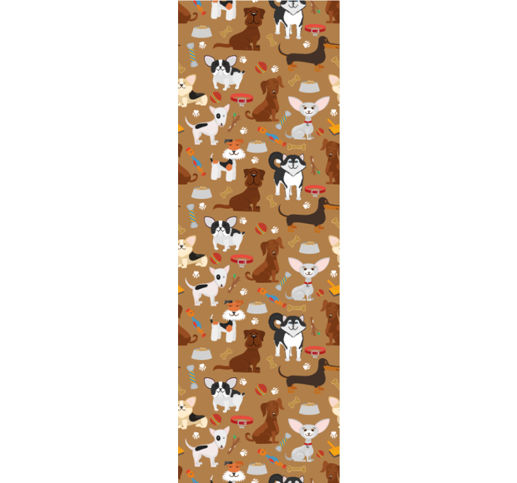 Papel de parede cães cachorrinhos brincalhões - TenStickers