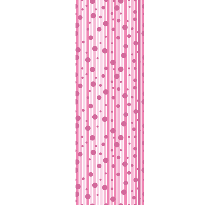 Papel de parede círculos e bolinhas padrão listrado - TenStickers