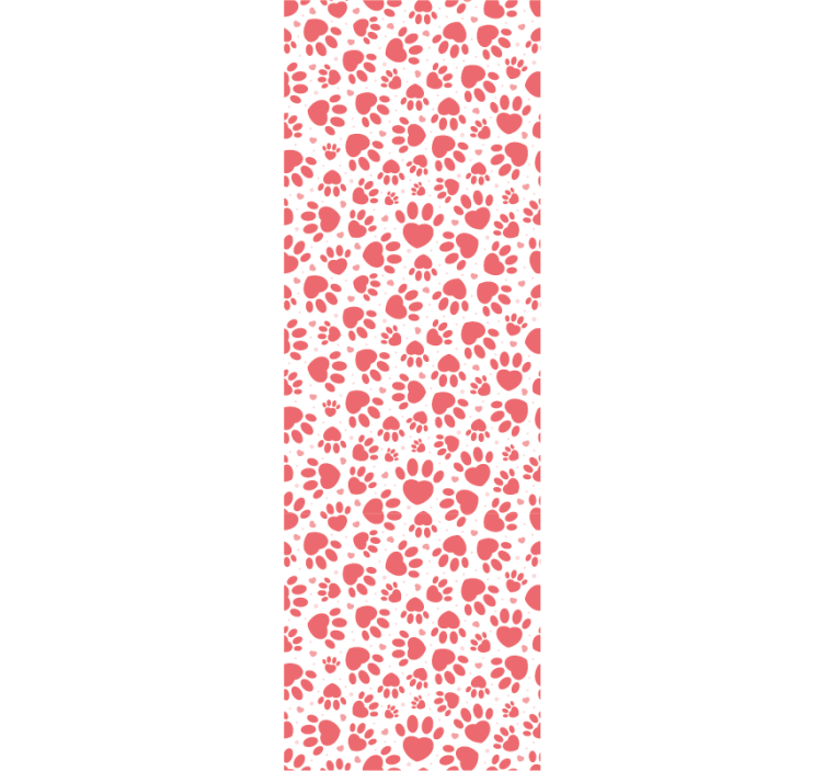 Papel de parede cães corações de pegadas - TenStickers