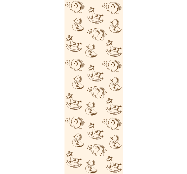 Papel de parede moderno Elefante, pato e cavalo de produtofofo - TenStickers