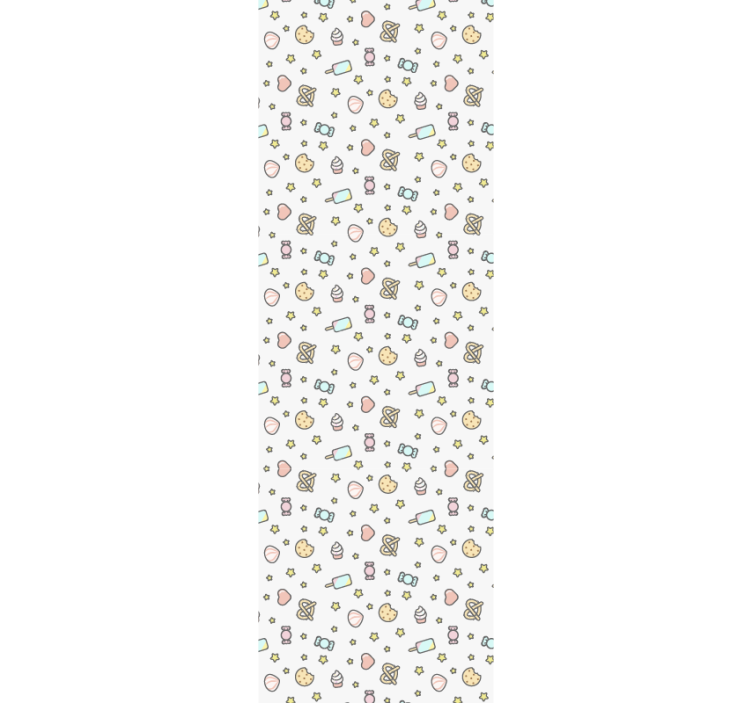 papel de parede quarto de bebé padrão inspirado em doces - TenStickers