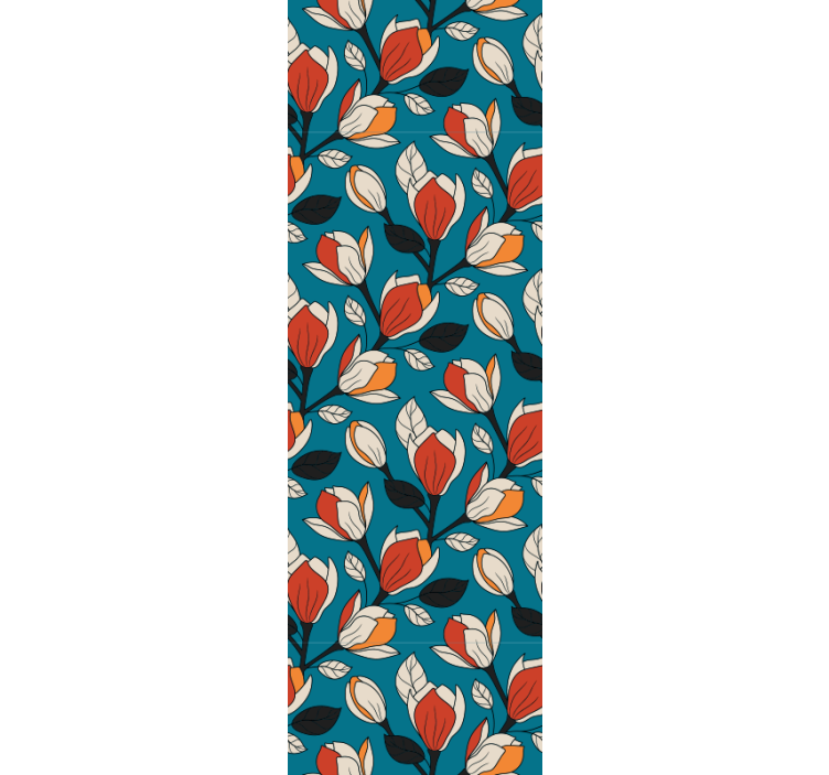 papel de parede flores pano de fundo estampado floral - TenStickers