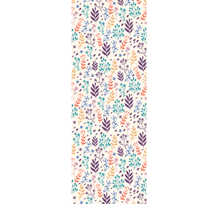 Papel de parede folhas padrões de folhas outonais - TenStickers