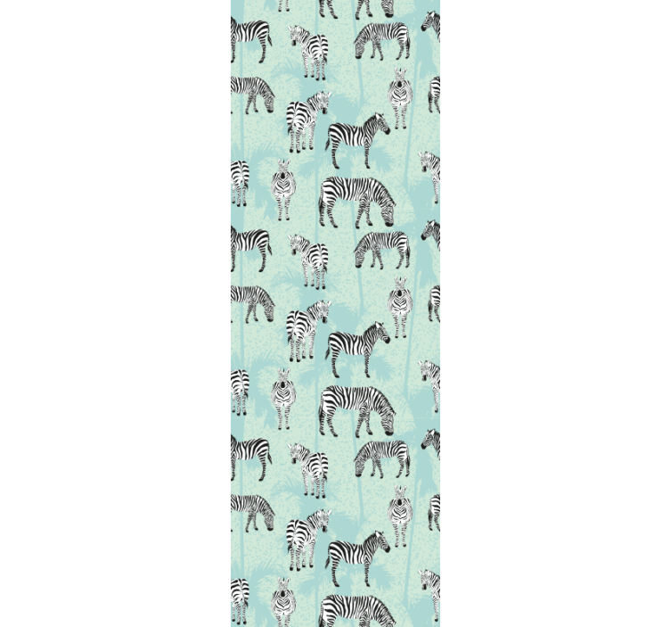 papel de parede para quarto Desenho animado de zebra animal - TenStickers