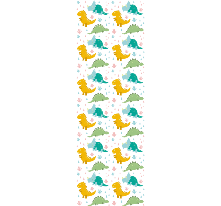 Papel de parede dinossauros desfile de dinossauros - TenStickers